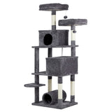 ZNTS 65 inch Cat Tree Cat Tower for Indoor Cats, Large Multi-Level Cat Play House Condo Furniture with 55863053