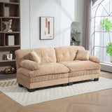 Two-seat Sectional Sofa Modular Deep Seat Sofa Couch Chenille Sofa Sleeper Comfy Upholstered W676P278753