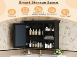 30'' x 28'' Bathroom Medicine Cabinet with Mirror, Wall Mounted Mirror Cabinet with Storage N710P209425B