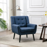 Modern Soft Linen Material Ergonomics Accent Chair Living Room Chair Bedroom Chair Home Chair With W67634083