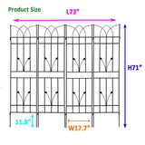 4 Pack Metal Garden Trellis 71" x 17.7" Rustproof Trellis for Climbing Plants Outdoor Flower Support W1586P147482