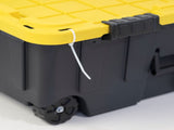 20 Gallon Footlocker Storage Tote with Wheels, Indoor/Outdoor, Heavy Duty, 2 Pack 61565154