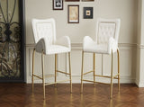 28.75inch Counter Height Bar Stools Set of 2, Bar Height Arm Chairs, Velvet Fabric Stools with N762P199823K