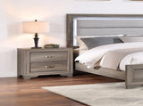 Modern 1pc Nightstand Wooden Bedside Table 2- Drawers Bedroom Furniture B011P197293