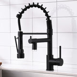 LED Commercial Kitchen Faucet with Pull Down Sprayer, Single Handle Single Lever Kitchen Sink Faucet W1932P172306