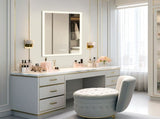 Bright LED Bathroom Mirror 40" x 32" Front Light, 5 Mins Defog, Full HD Reflected, 3 Colors T3177P296167
