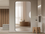 56"x 15" inch Full Body round corner mirror for Living Room Bedroom Cloakroom Wall with W2709P329033