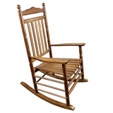 ZNTS BALCONY PORCH ADULT ROCKING CHAIR OAK W2297P143349