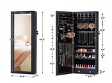 Jewelrys and Storage, 47.2-Inch Tall Lockable Wall or Door Mounted Jewelry Armoire 84545605