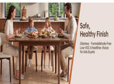 51.2" Solid Wood Extendable Dining Table, Folding Rotating Drop Leaf Design with Walnut Finish, W6013P585113