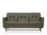 Radwan Pesto Green Leather Sofa B2726P496930