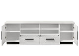 ZNTS Matilda 70.5" White Finish TV Stand with Drawers B061P160690