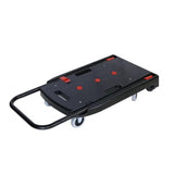 ZNTS Capacity Black Plastic Steel Body Foldable Platform Trolley Push Hand Cart Black-1pc W2181P229025