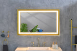 42 in. W x24 in. H Oversized Rectangular Framed LED Mirror Anti-Fog Dimmable Wall Mount Bathroom W928P178372
