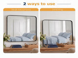 Bathroom Mirror 36"x 24" Wall Mirror with Rectangular Metal Frame, Black 86136403