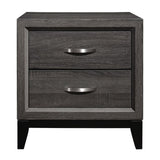 Contemporary Styling Gray Finish 1pc Nightstand Dovetail Drawers Unique Bedroom Furniture B01149268