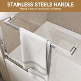 60" W x 57" H Aluminum Frame Double Sliding Shower Door, Soft-Close Chrome Bathtub Door, 1/4" W3377P308212