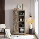 Tall Storage Cabinet Barn Door Storage Country Wood Rustic Farmhouse Pantry Cupboard Barn Door W2275P149117