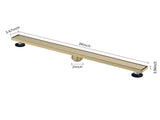 36 Inch Linear Shower Drain with 2-in-1 Flat & Tile Insert Removable Cover, 304 Stainless Steel with 52064185