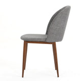 ZNTS Mid-Century Dining Chair Fabric Upholstered Chair , Light Gray 60808.00