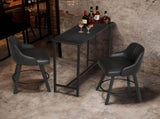 43-Inch Bar Table - 209 lbs Capacity Pub Height Table with Durable MDF Top & Metal Frame, 68111269