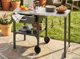 Outdoor Kitchen Cart Foldable Outdoor Prep Station Portable BBQ Cart Grill Cart with Foldable Top N719P407403E