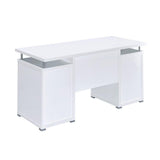 55-inch Office Computer Desk with2 Drawers in White B016P210454