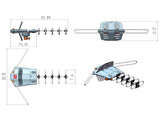 360-Degree Rotation UV Dual Bands 28-36dB Outdoor Antenna Install-free Guide without Stand 93863302