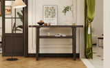 ZNTS TREXM Elegant Minimalist Console Table with Rounded Edges and Sturdy Shelf Design for Entryway, N715P195554P