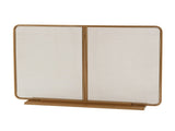 Gold TwoPanel Freestanding Fireplace Screen, 50" W 35" H Iron Mesh Fire Spark Barrier for Home N775P528961G