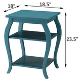 Teal 2-shelf End Table B062P181377