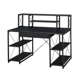 Writing Desk with One Drawer and 8 Open Compartment, Black B016P311810