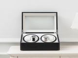 Black Leather Watch Winder Storage Auto Display Case Box 4 6 Automatic Rotation 53056422
