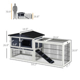 ZNTS Outdoor Rabbit Hutch （Prohibited by WalMart） 65169278