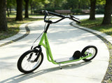 Green Teens Kids Ride-On Scooter Height Adjustable Handlebar, Dual Brakes, Pneumatic Wheels Safe 32811911