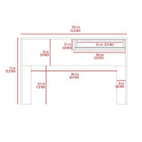 Acre Writing Computer Desk, One Drawer -Black B20091886