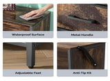 9-Piece Non-Woven Fabric Drawer Cabinet with Shelves - Modern Drawer Cabinet P2 Particleboard Iron 49630731