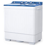 ZNTS Twin Tub with Built-in Drain Pump XPB65-2288S 26Lbs Semi-automatic Twin Tube Washing Machine for 73805830