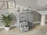Gray MDF with melamine veneer, 56*30*80cm, 4 drawers, 1 door, bathroom vanity 04162468