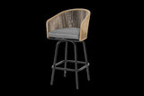 3pcs Outdoor Bar Set, Patio Bar Table and Chairs Set, Bar Height Patio Set - 2 x Swivel Bar Chairs , W640P256798