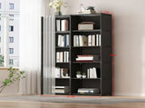 61''H Dustproof 5-Tier Simple Closet Cabinet with Plastic Curtain, 10-Cubby Storage Rack, Shelf 74307226