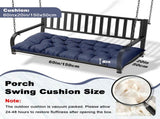 Outdoor Bench Cushion, 60 20 4 Inch, Tufted Waterproof Swing Cushion with Ties, for Patio Bench 49169732