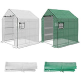2-piece greenhouse replacement cover, 4.7'x 4.7'x 6.4 'white and green 80768348
