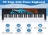 49 Keys Kids Electronic Keyboard with Microphone, 8 Tones & Rhythms Educational Music Toy for Age 3 24744698