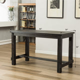 Bronco Antique Wood Finished Counter Height Dining Set Table and Four Chairs, Brown T2574P194414