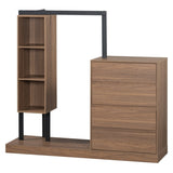 ZNTS Wardrobe with 4 Drawers and 3 Shelves,Espresso N820P196888P