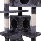 ZNTS Cat Tree Cat Tower with Scratching Ball, Plush Cushion, Ladder and Condos for Indoor Cats, Gray W2181P147631