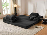 Wide Wale Corduroy Convertible Sleeper Sofa Bed with Side Storage Pocket High Density Compressed T6623P600872