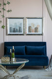 S/2 23.6x23.6" Kaiden Crystal Mirror Framed Wall Art on Mellow Golden Tint Background W2078P318309