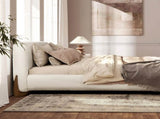Alpine Puffy Modern Platform Bed, Queen, Ivory White Boucle B2719P281849